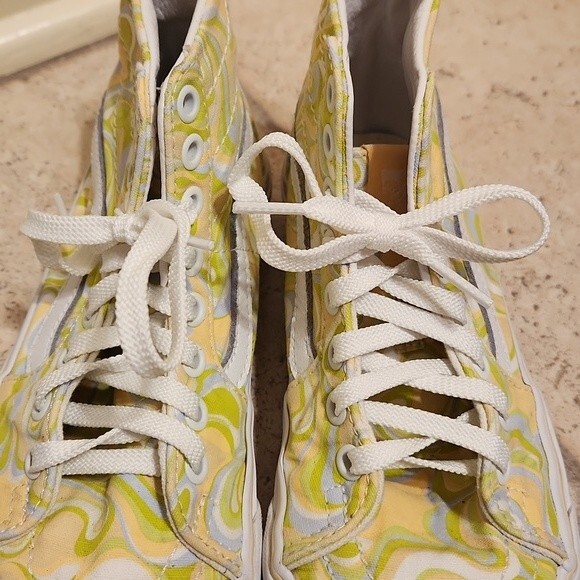 Vans Sk8-Hi Tops Tapered Swirl Lime Cream Men's 4.5 Women's 6 - Picture 4 of 9